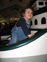 At Bellevue Square mall climbing the boat At Bellevue Square mall climbing the boat