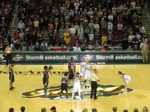 Watching Seattle Storm's game Watching Seattle Storm's game